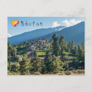 Carte Postale Monastère bouddhiste Gangtey Goemba, centre du Bho