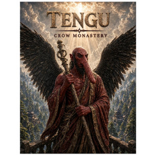 Carte Postale Monastère de Corbeau Tengu Cinéma Sombre