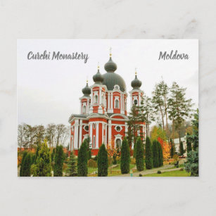 Carte Postale Monastère de Curchi Moldavie stylisée