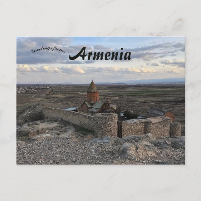 Carte Postale Monastère de Khor Virap en Arménie (Devant)