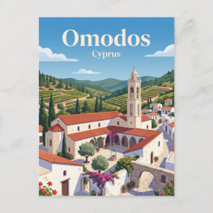 Carte Postale Monastère de la Sainte-Croix, Omodos, Troodos, Chy