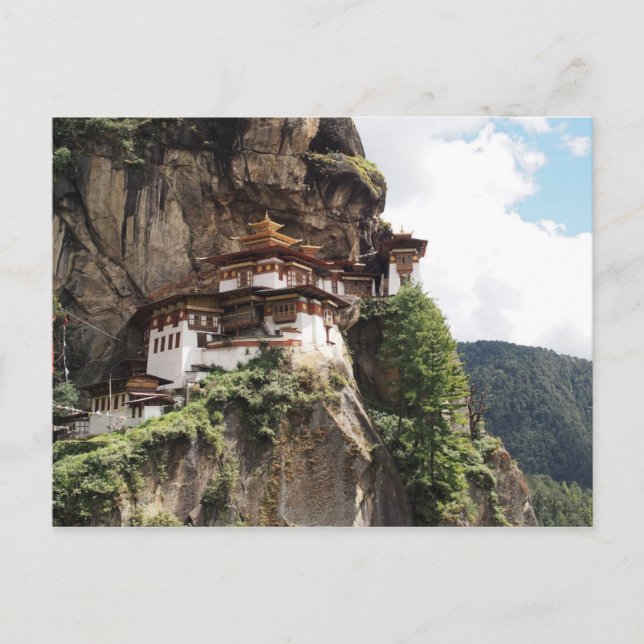 Carte Postale Monastère de Taktsang (nid de tigre) au Bhoutan (Devant)