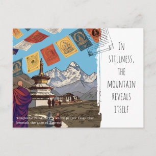 Carte Postale Monastère de Tengboche Drapeaux de prière EverestM