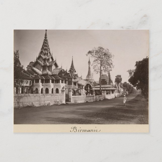 Carte Postale Monastère de Wayzayanda et pagodes à Moulmein (Devant)