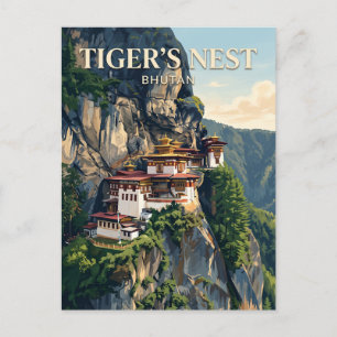 Carte Postale Monastère du nid de tigre Bhoutan