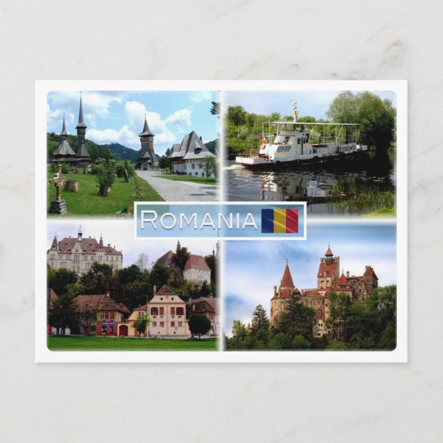 Carte Postale Monastère RO Barsana - Delta du Danube - Sighisoar (Devant)