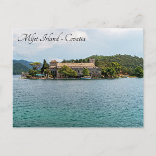 Carte Postale Monastère Saint Mary sur l'île de Mljet - Croatie