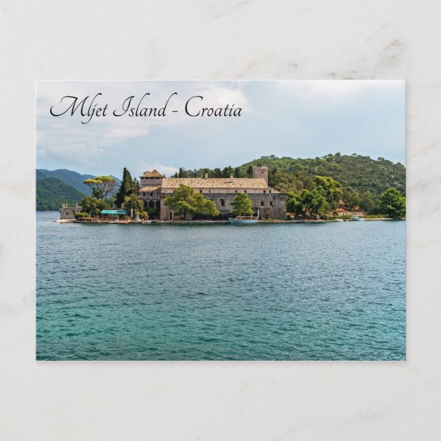 Carte Postale Monastère Saint Mary sur l'île de Mljet - Croatie (Devant)