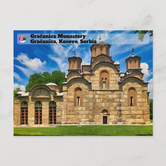 Carte Postale MONASTÈRES SERBES - Monastère orthodoxe de Gračani (Devant)