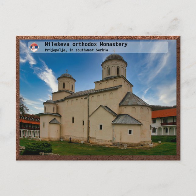 Carte Postale MONASTÈRES SERBES - Monastère orthodoxe de Milešev (Devant)