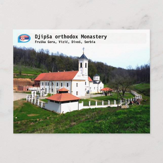 Carte Postale MONASTÈRES SERBES - Monastère orthodoxe Djipša 3 (Devant)