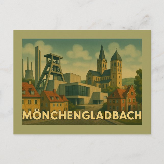 Carte Postale Mönchengladbach Germany City Art (Devant)