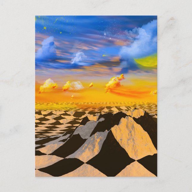 Carte Postale monde des échecs (Devant)