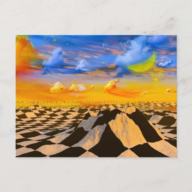 Carte Postale monde des échecs (Devant)