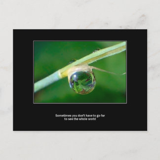 Carte Postale Monde en goutte