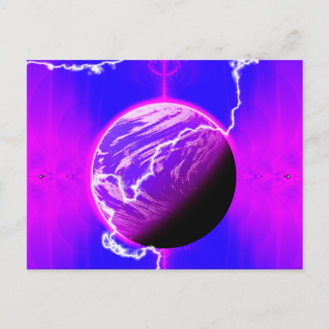 Carte Postale Monde fractal (Devant)