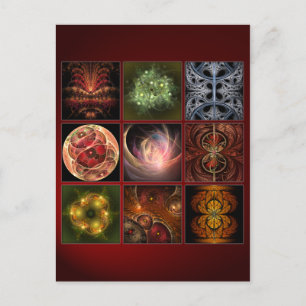 Carte Postale Monde fractal