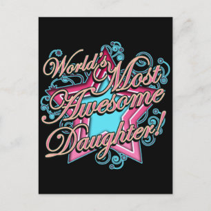 Carte Postale Monde la fille la plus géniale