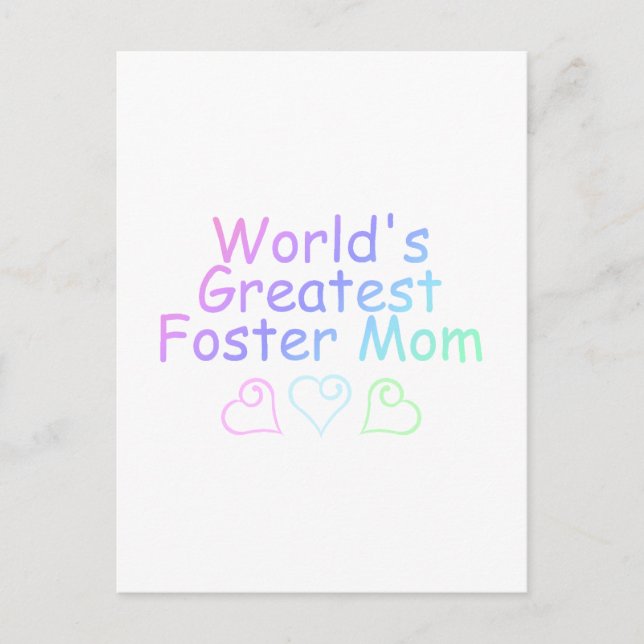 Carte Postale Mondes Meilleure Maman Foster (Pastel) (Devant)