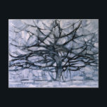 Carte Postale Mondrian - Arbre gris, célèbre peinture,<br><div class="desc">Piet Mondrian célèbre peinture,  Grey Tree.</div>