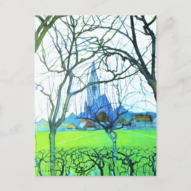 Carte Postale Mondrian - Eglise St Jacob par Piet Mondrian (Devant)