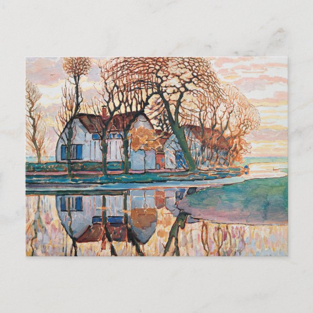 Carte Postale Mondrian, Ferme près de Duivendrecht, (Devant)