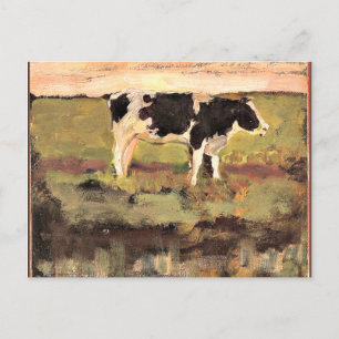 Carte Postale Mondrian - Heifer noir et blanc, 1904 artwork