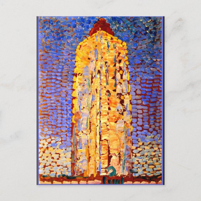 Carte Postale Mondrian - Phare de Westkapelle (Devant)
