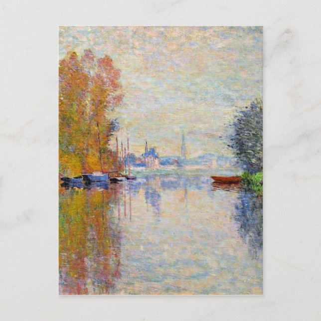Carte Postale Monet - Automne sur la Seine à Argenteuil (Devant)