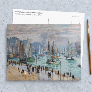 Carte Postale Monet - Bateaux de pêche quittant le port, Le Havr