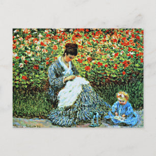 Carte Postale Monet - Camille Monet et Enfant