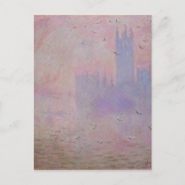 Carte Postale Monet - Chambres du Parlement, mouettes (Devant)