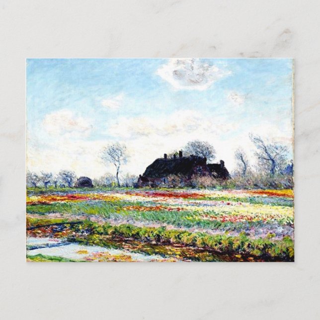 Carte Postale Monet - Champs de tulipe à Sassenheim (Devant)