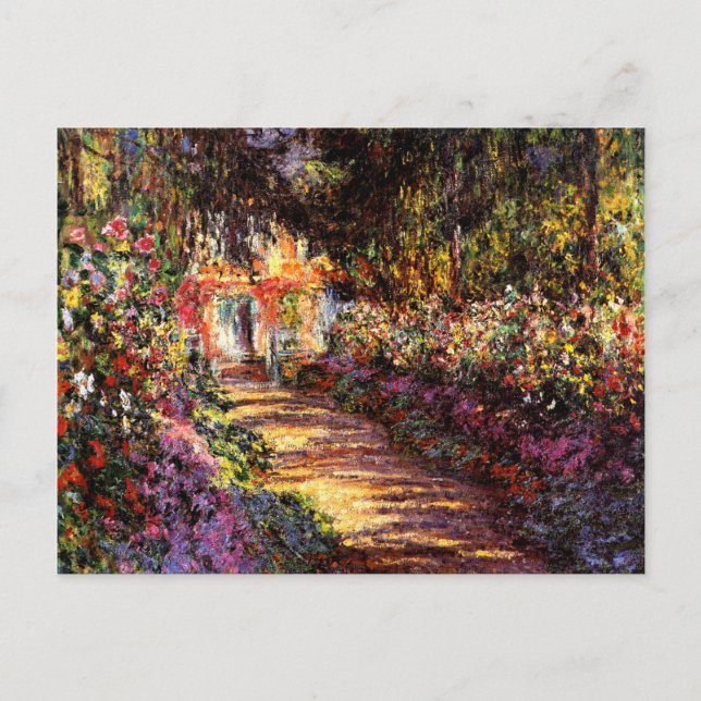 Carte Postale Monet - Chemin dans le jardin de Monet à Giverny (Devant)