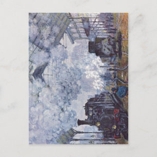 Carte Postale Monet, Claude Bahnhof Saint Lazare à Paris, Ankun