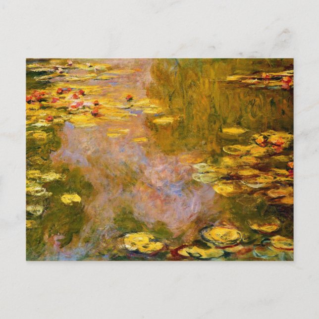 Carte Postale Monet - Etang Lily, Lys Jaunes (Devant)