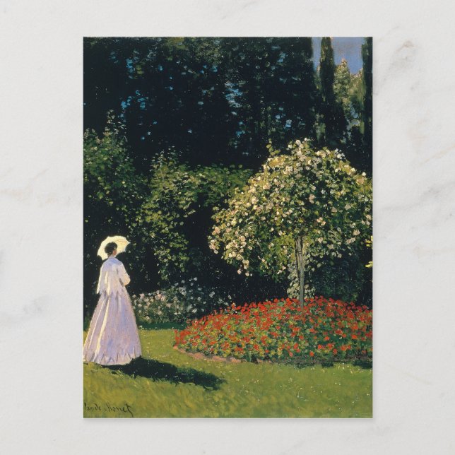 Carte Postale Monet - Femme dans le jardin (Devant)