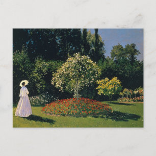Carte Postale Monet - Femme dans le jardin