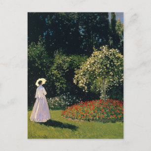 Carte Postale Monet - Femme dans le jardin