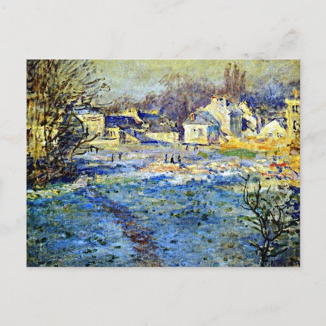 Carte Postale Monet - Frost blanc, (Devant)