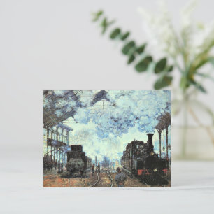 Carte Postale Monet - Gare St. Lazare, Arrivée du train