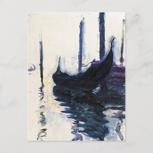 Carte Postale Monet Gondola à Venise (Devant)