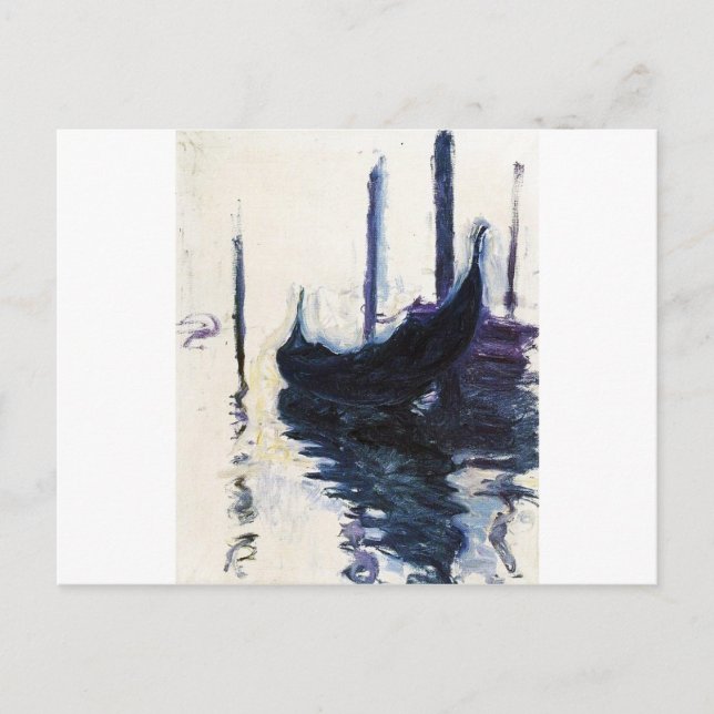 Carte Postale Monet Gondola à Venise (Devant)