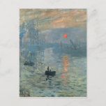 Carte Postale Monet Impression Sunrise Soleil Levant Peinture Le<br><div class="desc">Peinture de paysage impressionniste par Claude Monet - Chefs-d'oeuvre classiques - Claude Monet Nature Painting Series - Impression Sunrise - Soleil Levant</div>