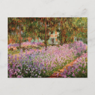 Carte Postale Monet - Iris dans le jardin de Monet 
