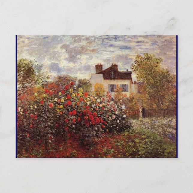 Carte Postale Monet - Jardin de Monet à Argenteuil Sun (Devant)