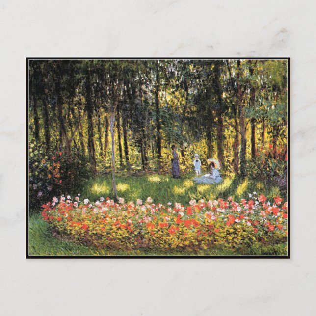 Carte Postale Monet - La famille de l'artiste dans le jardin (Devant)