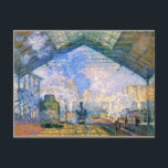 Carte Postale Monet - La gare Saint-Lazare, art<br><div class="desc">La gare Saint-Lazare,  peinture d'art de l'artiste impressionniste français Claude Monet,  1877</div>