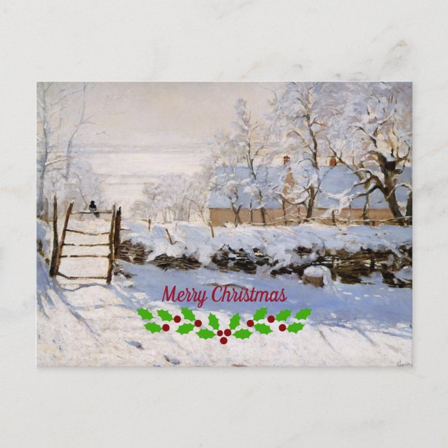 Carte Postale Monet - La Magpie (Devant)