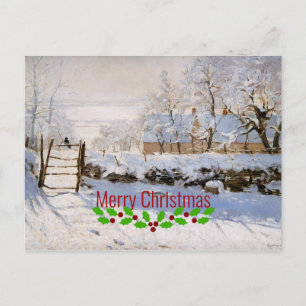 Carte Postale Monet - La Magpie - Joyeux Noël
